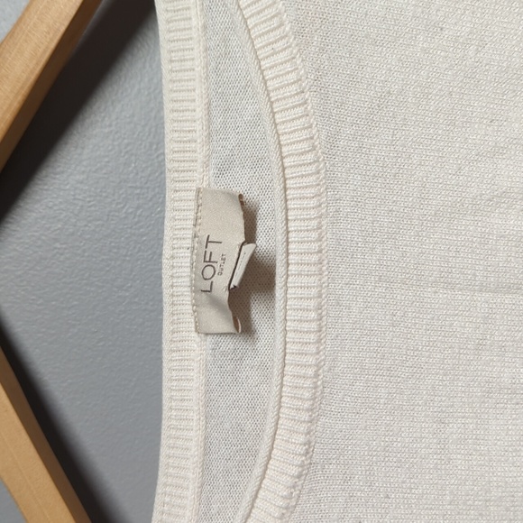 Loft XL cream sweater top - Picture 4 of 6